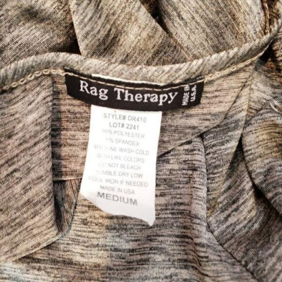 Rag Therapy Womens Medium Metallic Heathered Knit 3/4 sleeve Dress Medium - Picture 5 of 5